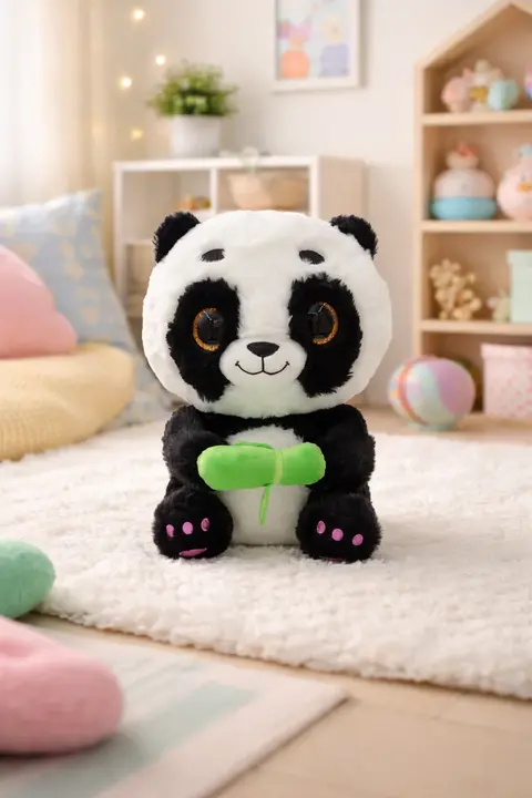 Blød Hyggefis panda-bamse